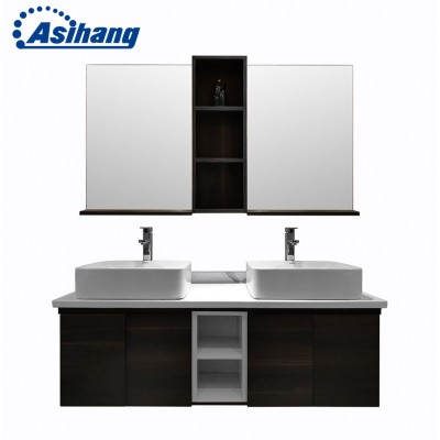 Morden Hotel Washroom Cabinet Double basin bathroom mirror cabinet