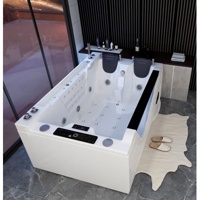 rectangle jet whirlpool bathtub with TV for shower bath